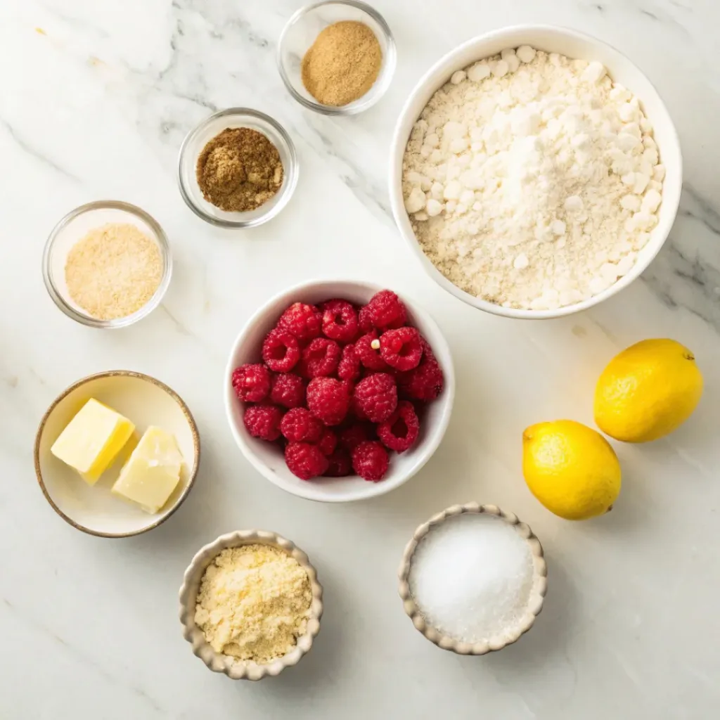 Raspberry Crumble Bars – Buttery, Fruity & Sweet-Tart Dessert Bars 6 Oat crumble bars filled with raspberry jam and powdered sugar