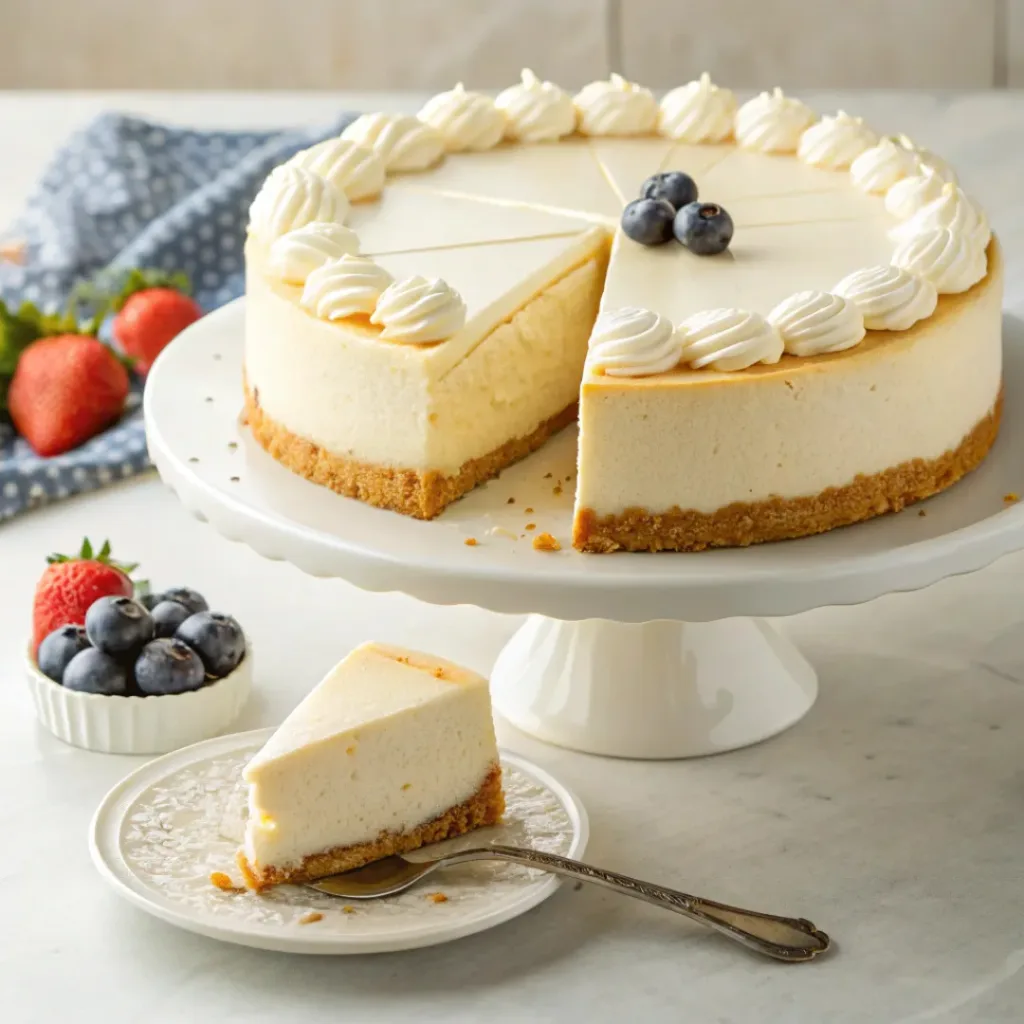 Classic New York Cheesecake – Rich Dense Creamy Slice