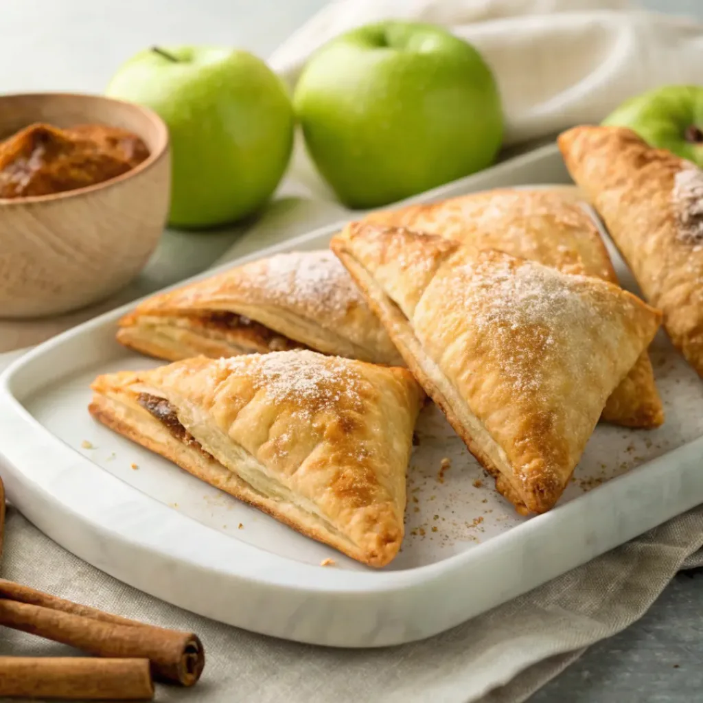 Apple Turnovers – Flaky Golden Bakery Puff Pastry Pockets