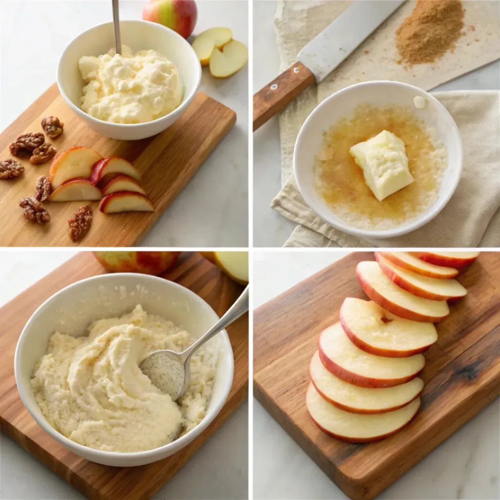 Sweet Butter Board Dessert - Easy Party Snack Idea 7 Step-by-step collage showing whipping butter, spreading it on a board, adding toppings, toasting sourdough, and serving the butter board.